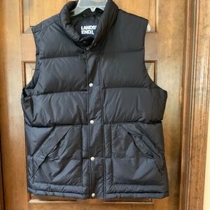 Land’s End 80% down men’s winter vest, black, large
